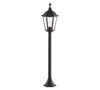 Endon 76550 Burford 1lt Floor Matt black & clear glass 60W E27 GLS (Required)