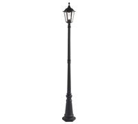 Outdoor Light Black Burford Lamp Post IP44 Matt Black. 2.18m Endon 76551