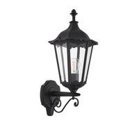 Outdoor Light Black Burford Wall IP44 Matt Lantern Endon 76546