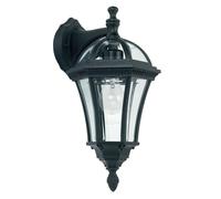 Endon YG-3501 Drayton 1lt Wall Textured black & clear glass 60W E27 GLS (Required)