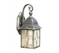 Outdoor Light Black Genoa Wall Silver IP23 Searchlight 1642