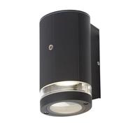 Outdoor Light Black Helix Spot IP44 Photocell Zink ZN-35686-BLK