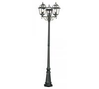 Outdoor Light Black New Orleans 3 Lamp Post IP44 Gold 2.27m Searchlight 1528-3