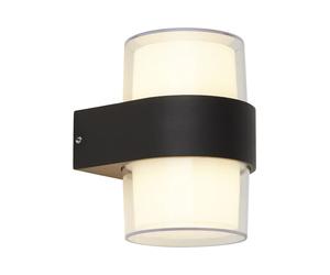 Outdoor Light Black Pittsburgh LED Wall And Opal Round Searchlight 25123-2BK