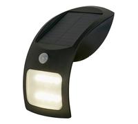 Outdoor Light Black Solar LED Wall IP44 1.8w 180lm Photocell & PIR Searchlight