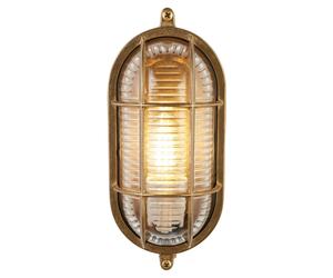 Outdoor Light Brass Aladdin Bulkhead IP64 Solid Oval Searchlight 20361PB