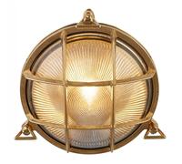 Outdoor Light Brass Aladdin Bulkhead IP64 Solid Round Searchlight 30361PB