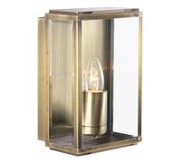 Searchlight Brass Rectangle Modern Outdoor Exterior Wall Fitting Bracket Light