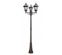 Outdoor Light Brown Capri 3 Lamp Post Rustic 2.35m Searchlight 1569-3