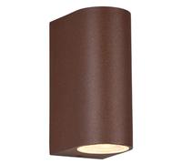 Outdoor Light Brown Roya Double Spot IP44 Rusty Effect Round Trio 204260224