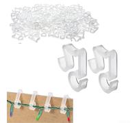 Outdoor Light Clips for String Lights Weatherproof Plastic(White/50pcs E) | Weather-resistant plastic, withstands rain sun snow, outdoor use, secures string lights firmly