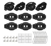 Outdoor Light Clips, Pack of 10, Weatherproof Cable Hangers | Outdoor light holder cable clips for Christmas, Halloween, wall, patio, balcony, backyard, garden,