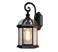 Outdoor Light Fixture Wall Mount, 15 Inch Exterior Lighting Fixtures For Outside, Front Porch Lights, Waterproof Wall Sconce Lantern Lamp, Black Coach Lights For House, Patio, Garage, Doorway (Black