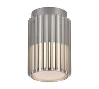 Nordlux Aludra Outdoor Ceiling Light/Flush Mount Silver Silver, E27 15W Mains Powered-Porch, Patio, Garden, Garage, or Entrance. IP54, Class 1 (Insulated) for Durability