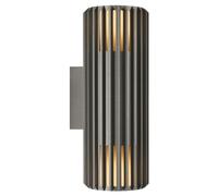 Nordlux Aludra Double Seaside outdoor wall lamp, aluminium, anthracite, 2-bulb.