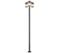 Outdoor Light Grey Cavado 3 Lamp Post IP44 Anthracite 2.2m Trio 411060342
