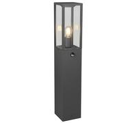 Outdoor Light Grey Garonne Bollard IP44 800mm Anthracite PIR Motion Sensor Trio