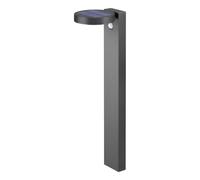 Outdoor Light Grey Posadas LED Solar Bollard 600mm Anthracite PIR Motion Sensor