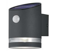 Outdoor Light Grey Salta LED Solar Spot IP44 Anthracite PIR Motion Sensor Trio