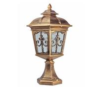 Outdoor Light Hangingp 19.7Inch Exterior Pole Light Bronze Outdoor Modern Die-Aluminum Light Fixture, Clear Glass Shade, Outdoor Pillar Light for Porch Garden Patio Pathways 4X4 5X5 Wood Post/B/a