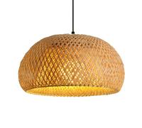 Outdoor Light Hangingp Zen Bird's Nest Light Fixture for Diniroom, Hand-Woven, Rattanp E27 Socket - Natural Wickers for Diniroom Kitchen Island Pool Table/38Cm/a