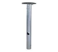 Outdoor Light Silver Galvanised Steel Post Base For Garden Bollard Lights