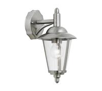 Endon YG-861-SS Klien 1lt Wall Polished stainless steel & clear pc 60W E27 GLS (Required)