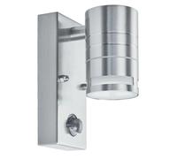 Outdoor Light Silver Metro LED Spot IP44 Stainless Steel PIR Motion Sensor