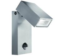 Outdoor Light Silver Metro LED Spot IP44 Stainless Steel PIR Motion Sensor Tilt