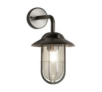Outdoor Light Silver Well IP44 Garden Wall Mounted Lantern Satin Searchlight