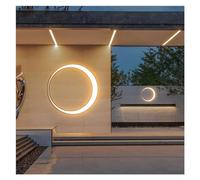Outdoor Lighting IP65 Waterproof Stainless Steel Round Moonlight Compatible with Street Garden 11W 19W 24W 36W - Exterior Wall Light Holder,Minimalist Style