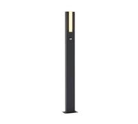 Outdoor Lights with Sensor 'Virgalia' with Motion Detector (Modern) in Black Made of Aluminium (1 Light Source,) from Lucande | Garden Light, Path Light, Bollard Light, Path lamp, Pillar Light