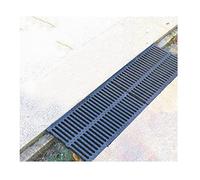Outdoor Linear Drain Grate - 1PC Resin Plastic Channel Drain Cover Replacement Plate for Driveway Lawn & Floor Efficient Rainwater Management Strainer
