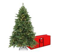 Festive Christmas 6Ft Richmond Fir Winter Pre-lit Artificial Christmas Tree - 350 Leds, Green