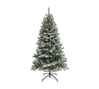 Outdoor Living 6FT Premium Snow Filled Grand Fir Full Artificial Christmas Tree 1000 Branch Tips in Green Outdoor Living Green