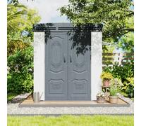 Outdoor Living 6x4ft plastic shed with window & aluminium structured support in Grey Outdoor Living Grey