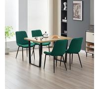 Outdoor Living (NW) Ltd Colorado Dining Table With 4 Green Amelia Chairs