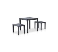 Outdoor Living The Timor 2 seat Bench & table set in Dark Grey Outdoor Living Dark Grey