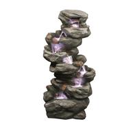 Outdoor Living UK Aqua Creations 7 Fall Rock Mains Plugin Powered Water Feature With Protective Cover