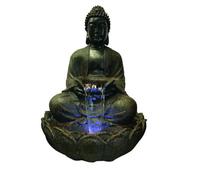 Outdoor Living UK Aqua Creations Brown Sitting Buddha Mains Plugin Powered Water Feature