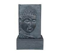 Outdoor Living UK Aqua Creations Charcoal Buddha Wall Solar Water Feature With Protective Cover