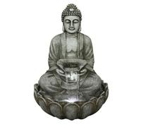 Outdoor Living UK Aqua Creations Grey Sitting Buddha Solar Water Feature