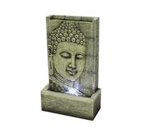 Outdoor Living UK Aqua Creations Light Grey Buddha Wall Mains Plugin Powered Water Feature With Protective Cover