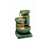 Primrose 62cm Kendal Granite 3 Tier Cascading Bowls Water Feature Fountain with LED Lights