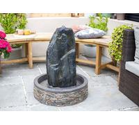 Outdoor Living UK Kelkay Snowdonia Monolith With Lights Solar Water Feature With Protective Cover