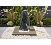 Outdoor Living UK Marble Monolith Shamrock Green 50Cm Natural Stone Water Feature Without Cover With Sump Kit