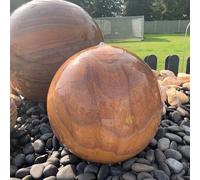 Outdoor Living UK Sandstone Sphere 40Cm Natural Stone Mains Plugin Powered Water Feature