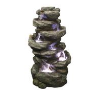 Outdoor Living UK Solar 6 Fall Rock Rock Effect Water Feature With Cover