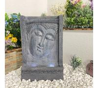 Outdoor Living UK Solar Buddha Wall Oriental Solar Water Feature Without Cover