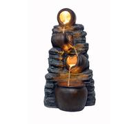 Outdoor Living UK Solar Mini 4 Pots On Stone Traditional Water Feature Without Cover